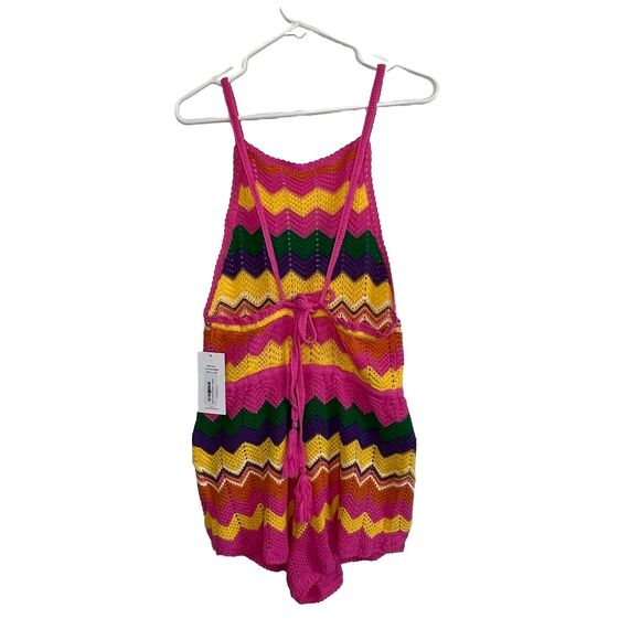 SPELL & THE GYPSY ZIGGY CROCHET ROMPER Rainbow Boho Retro Hippie Small New q16 - Picture 13 of 16